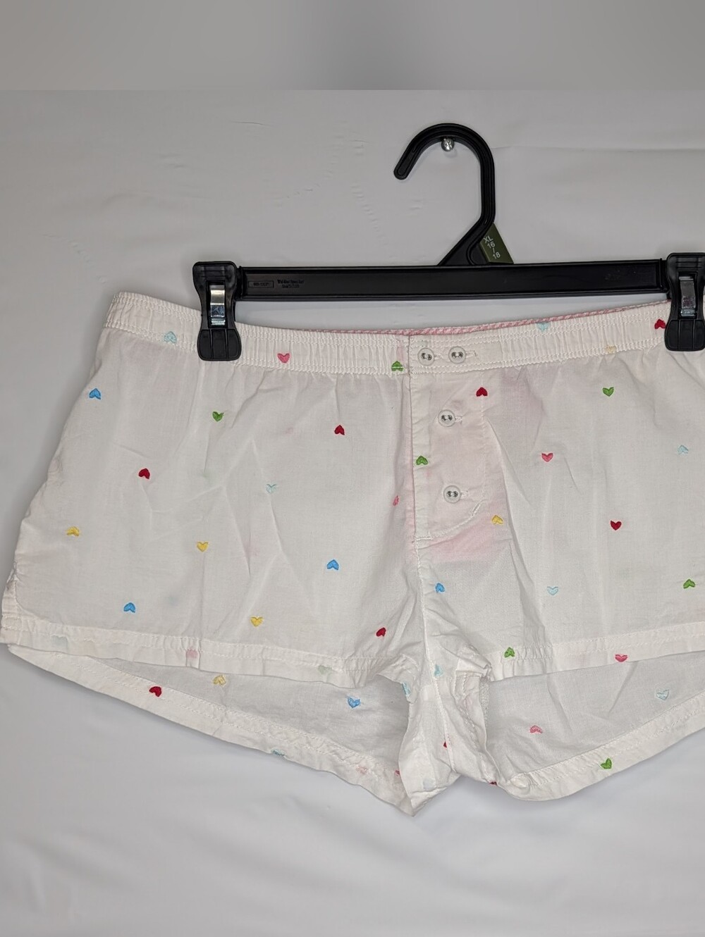 Victorias Secret Size Small Pajama Cotton Shorts Y2K Hearts Dainty Feminine